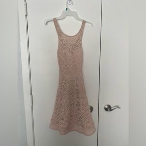 Pink Lace Homecoming Dress